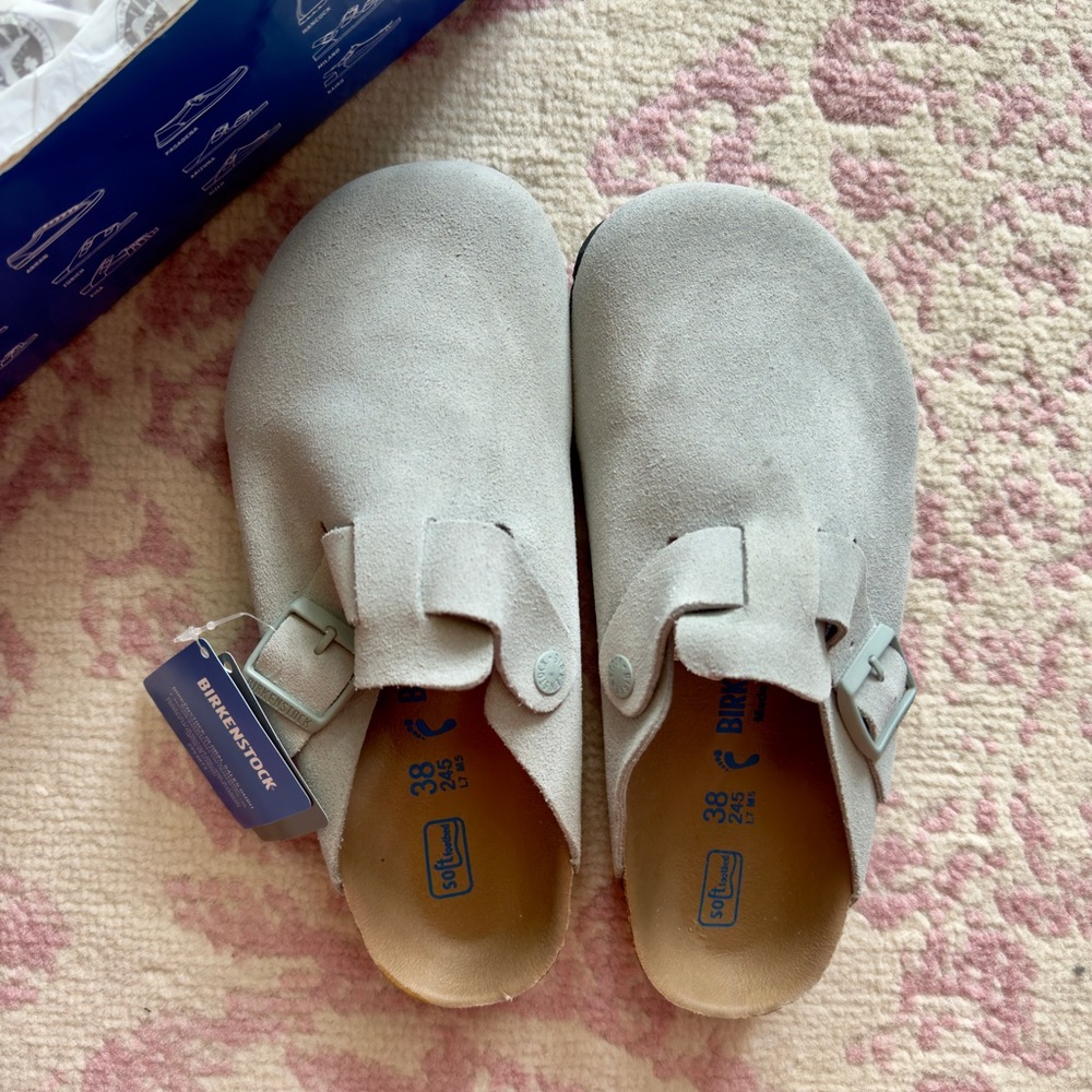 Birkenstock Boston “Pure Sage” NWT